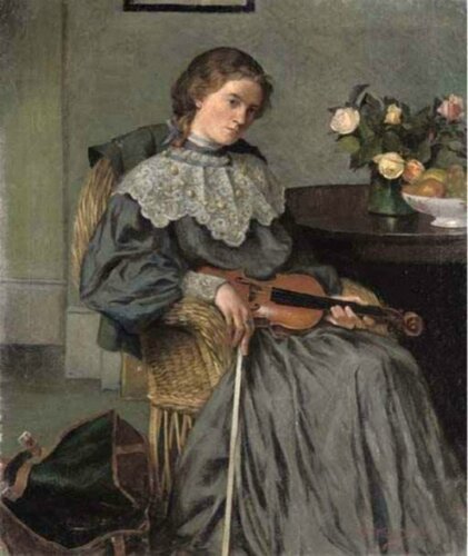 Armfield Maxwell Portrait of Constance Smedley with a violin