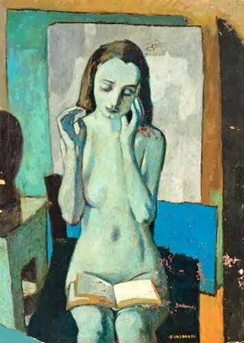 Felice Casorati Reading A Book