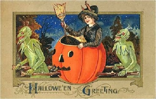 Happy Halloween Original Bild Gruß - Kostenlose, schöne Live-Postkarten
