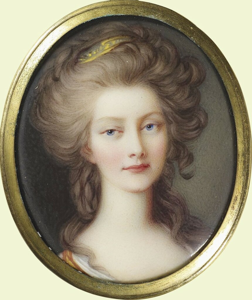 Шарлотта, дочь короля, позже королева Вюртемберга (1766-1828)  Подпись и дата 1 840 По заказу королевы Виктории в 1840 году
