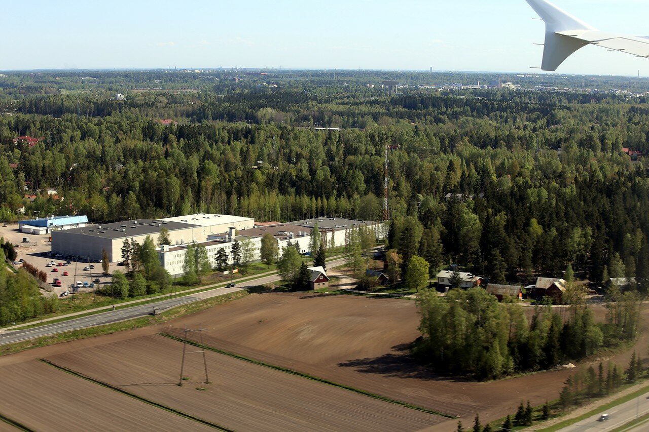 Helsinki-Vantaa airport and surrounding area by air