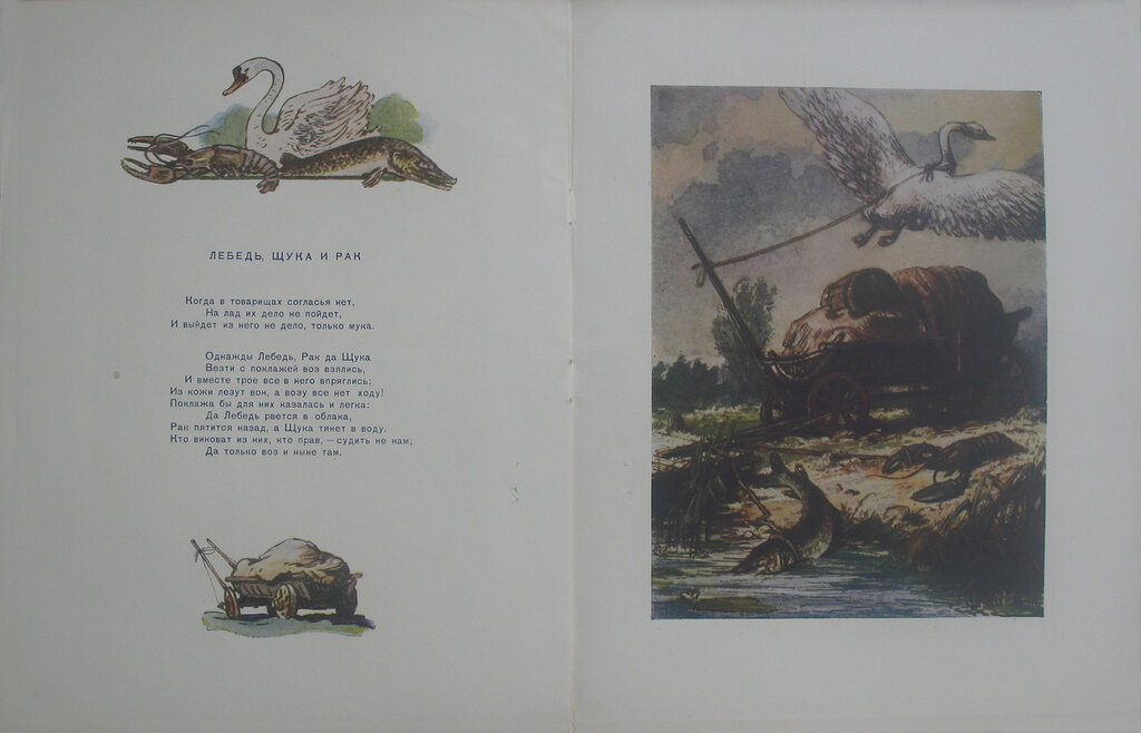 Лебедь рак и щука фото книги