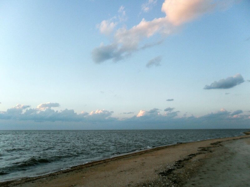 На Ачуевской косе, побережье Азовского моря, 4 августа 2011