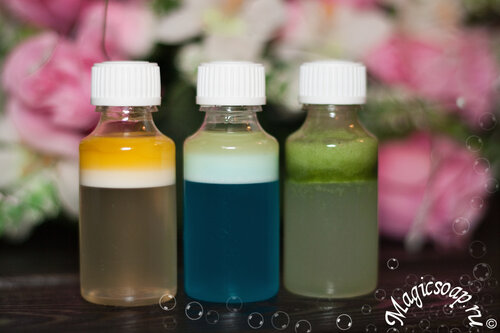 Три цвета: желтый, синий…зелёный! Двухфазное молочко для снятия макияжа на основе гидрофильного масла (рецепт и мастер-класс)