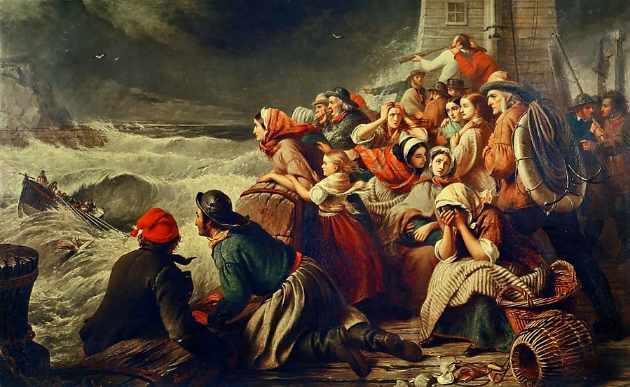 Thomas Brooks - The Life Boat Going to the Rescue 1861