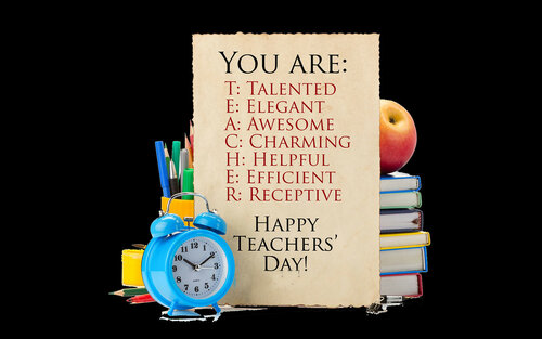 Happy World Teachers Day Clipart - Free beautiful animated ecards
