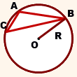 Чему равен радиус описанной около треугольника окружности через высоту