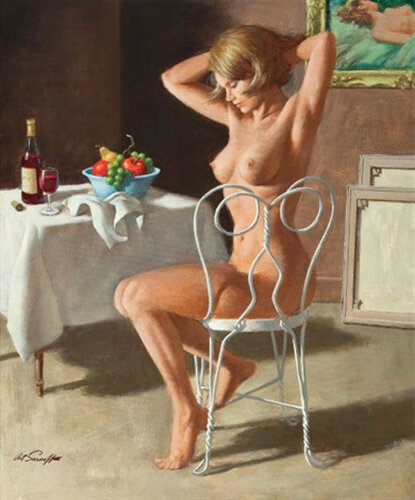 Arthur Sarnoff  The Model – Girl Sitting On Chair