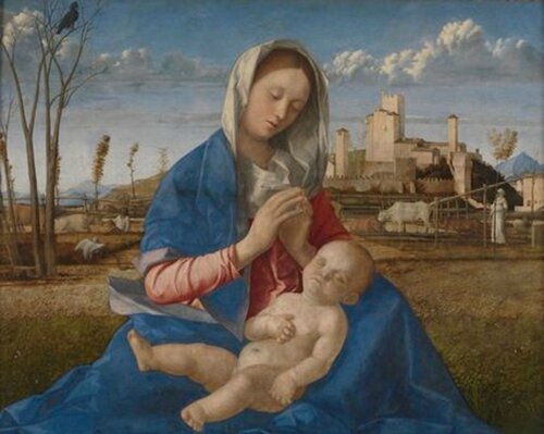 Мадонна в зелени ок.1505 Джованни Беллини Giovanni Bellini (ок.1430-1516)