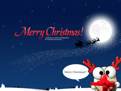 Awesome Live Merry Christmas Card - Free beautiful animated greeting cards with wishes for a happy Christmas
