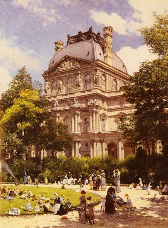 Сады Карусель и дворец Ришелье в Париже
