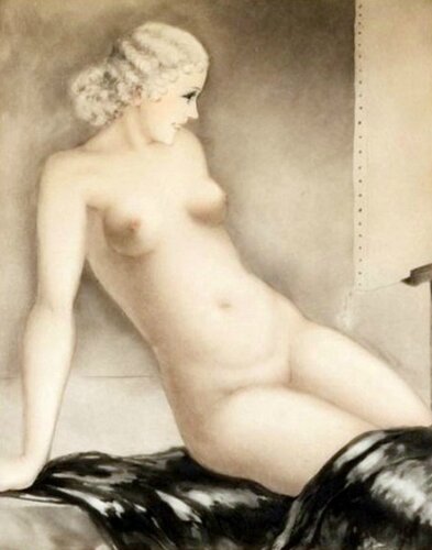 Louis Icart  Sitting Nude – My Model