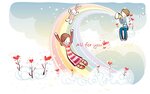 Young Love - Valentine Cute Couple illustrations