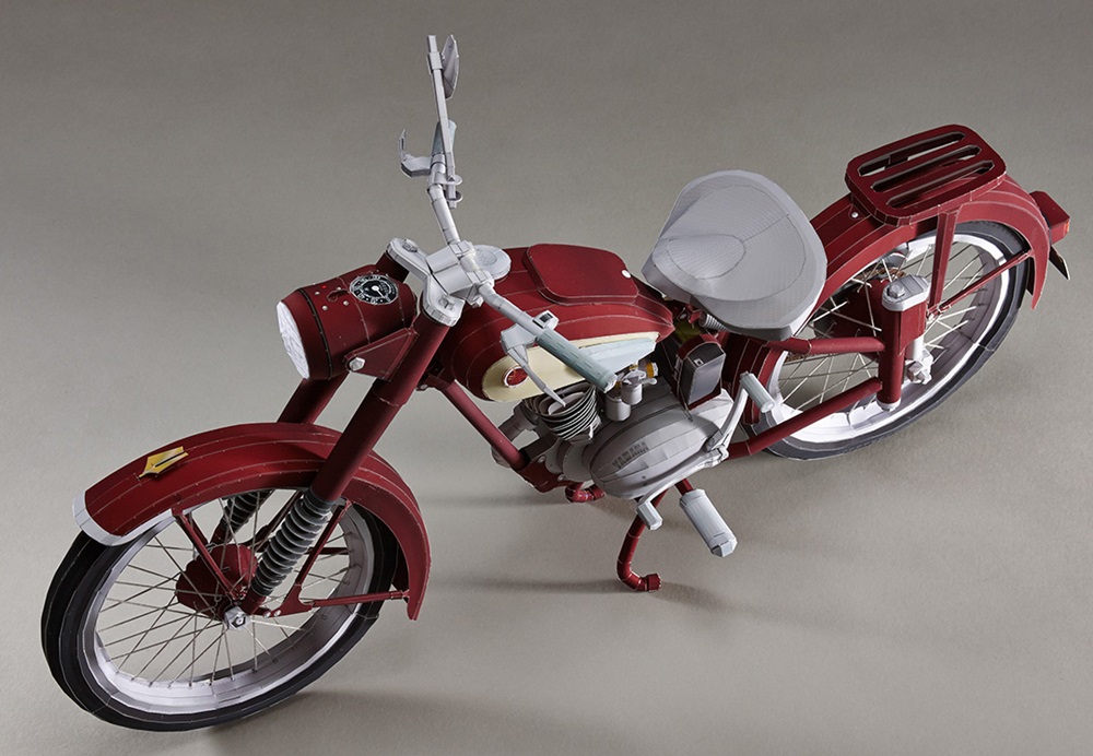Yamaha Papercraft: Бумажный мотоцикл Yamaha YA-1