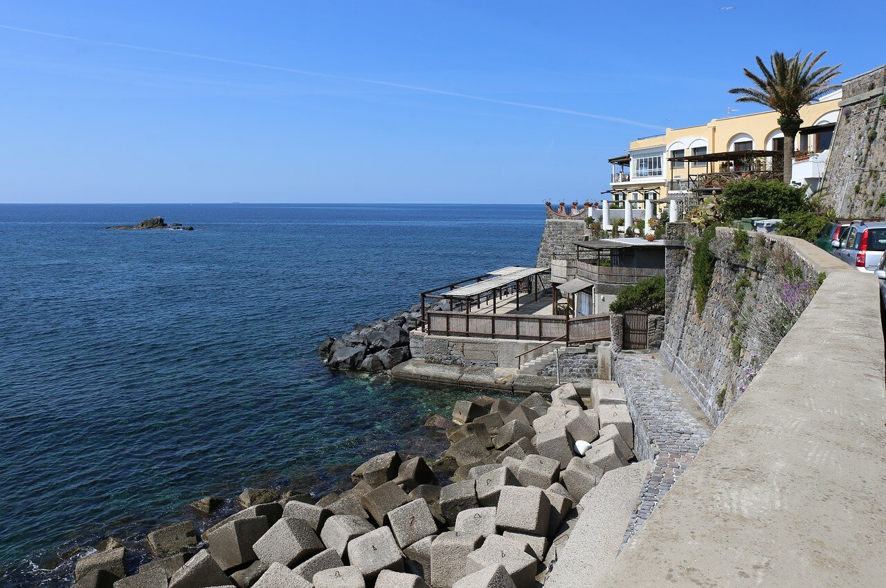 Ischia, Forio. The promenade of Christopher Columbus (Via Cristoforo Colombo)