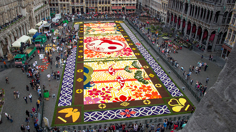 Ковер из 600 тысяч цветов в Брюсселе