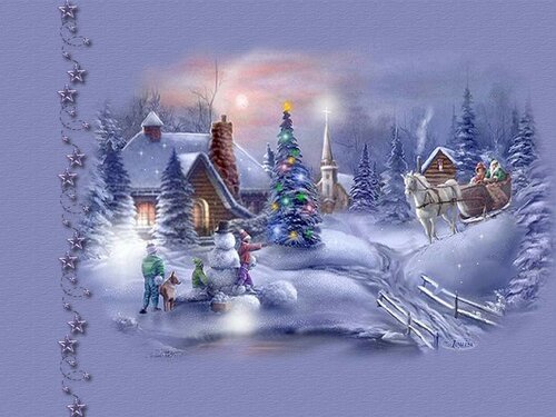 Märchenhaft-schönen hintergrund für die interaktive Winter-Postkarte
