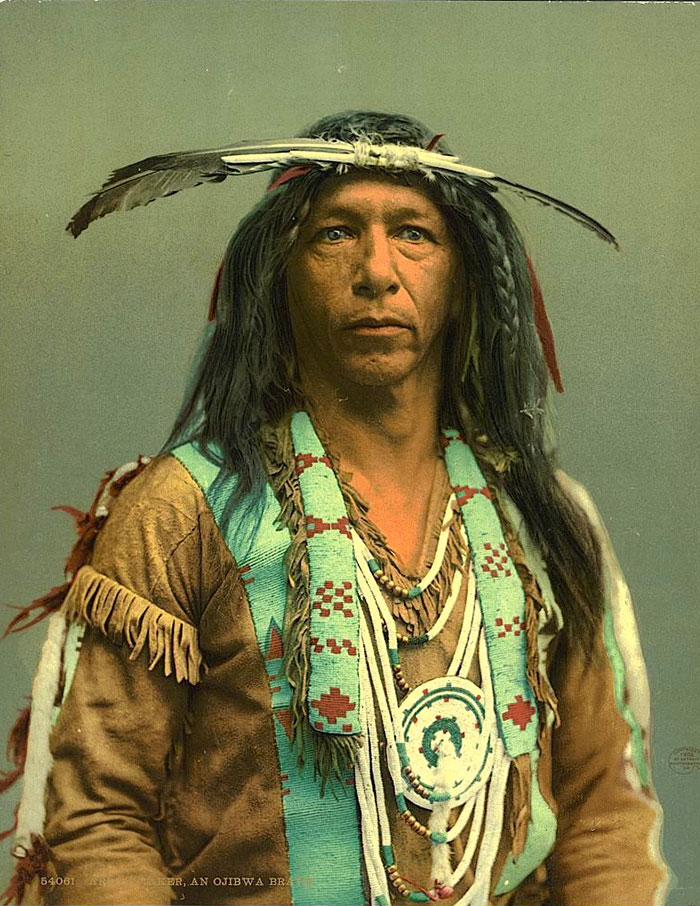 Изготовитель Стрел, мужчина из народа оджибве, 1903.