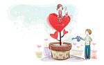 Young Love - Valentine Cute Couple illustrations