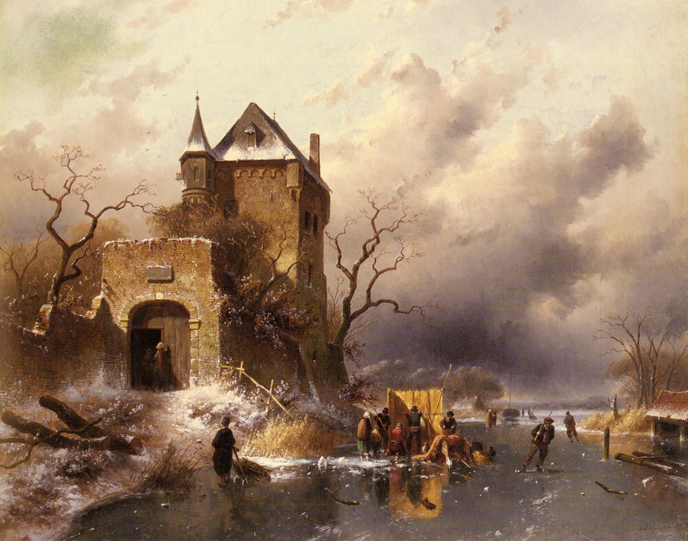 Charles-Henri-Joseph-Leickert-xx-Skaters-on-a-Frozen-Lake-by-the-Ruins-of-a-Castle-xx-Private-Collection.jpg