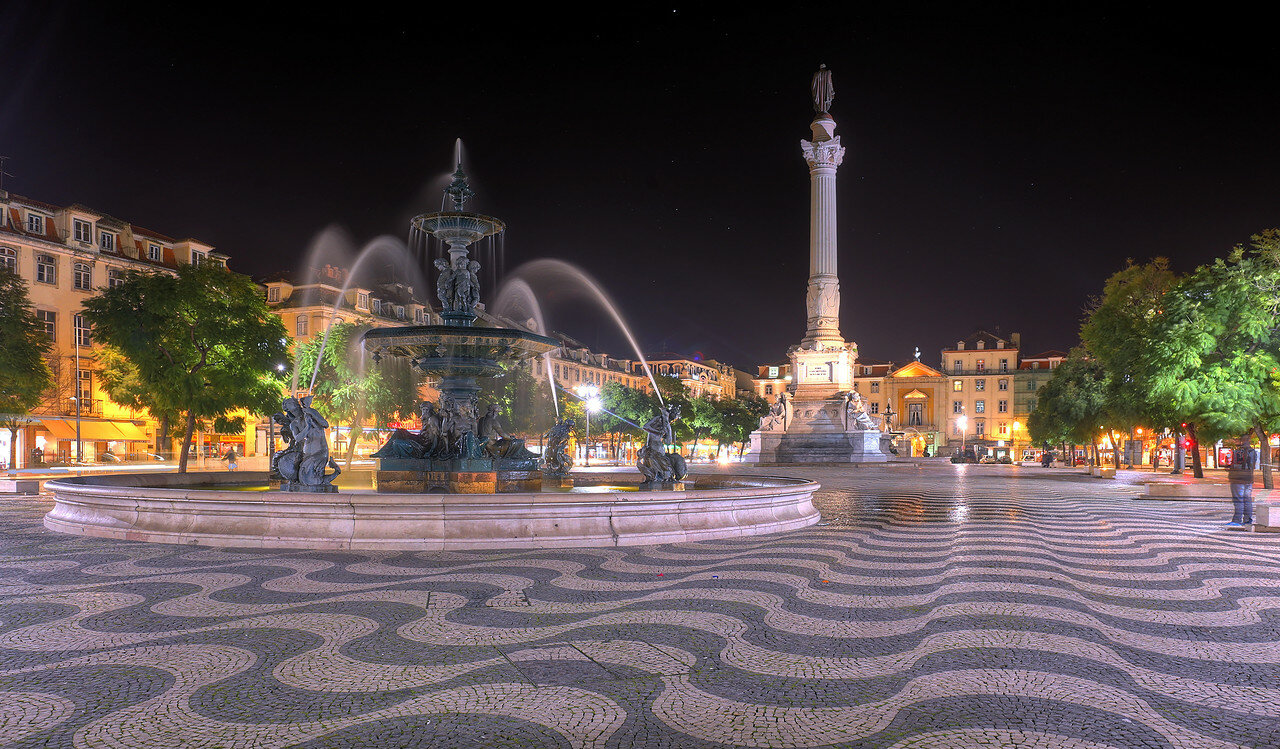 Lisbon. The Pedro IV square (Praça de Dom Pedro IV) 