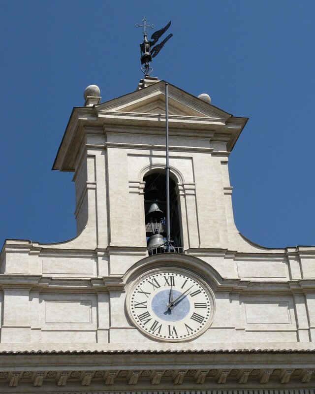 Rome. The Palace Of Montecitorio (The Palazzo And The Angel)