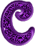 Сверкающие фиолетовые буковки - алфавиты (латиница)