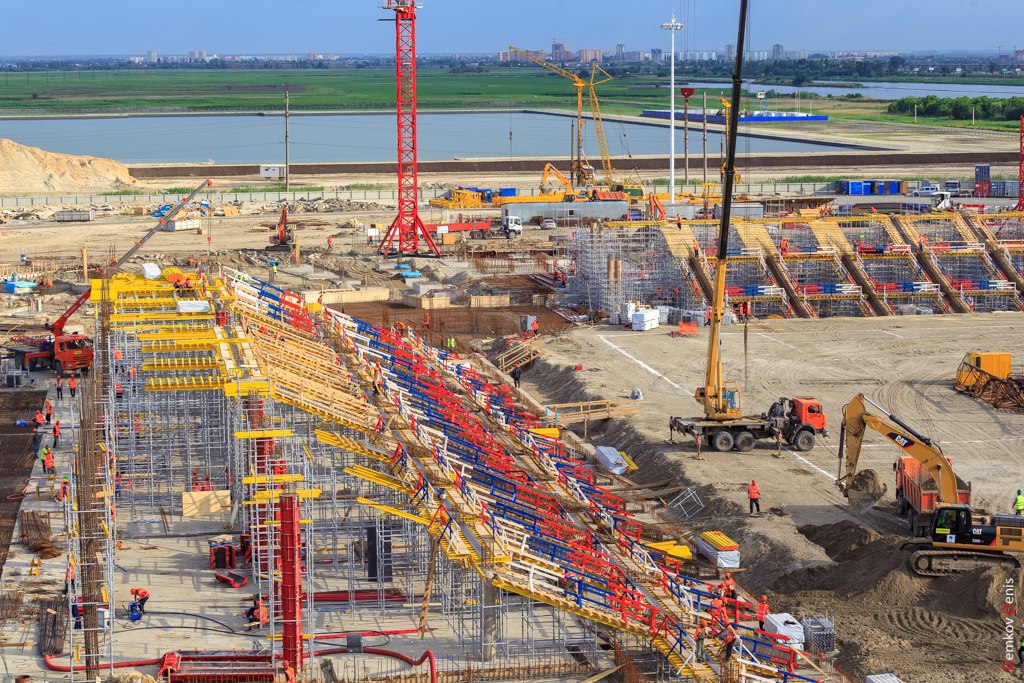 Фоторепортаж: Строительство стадиона «Ростов-Арена»