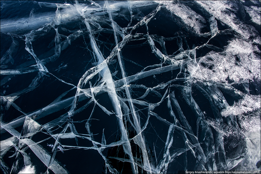 Ледяное макро Байкала