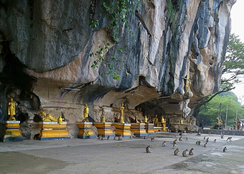 Таиланд, храм с обезьянами (Thailand temple with monkeys)