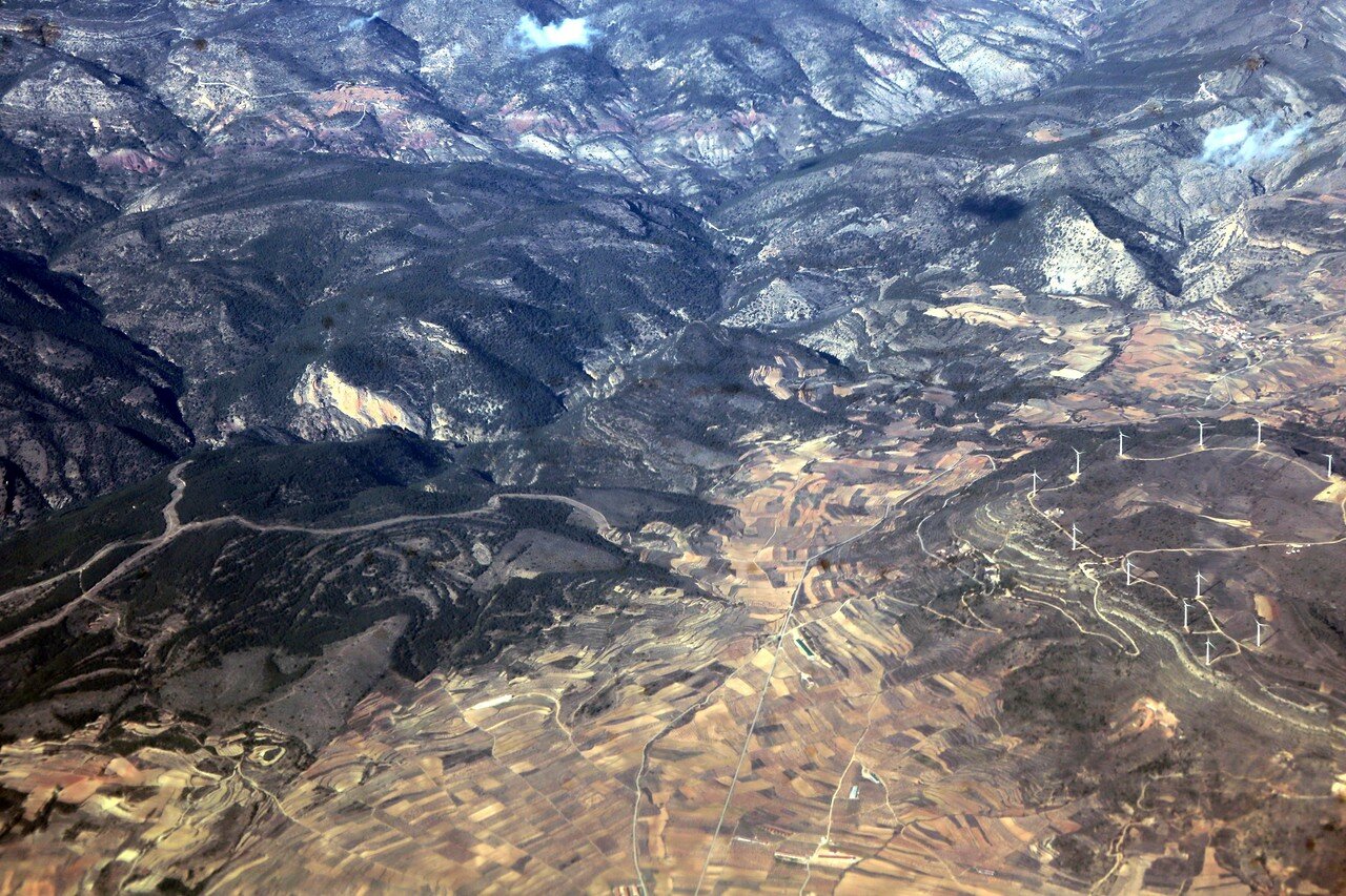 The mountains of Valencia, the view from the plane