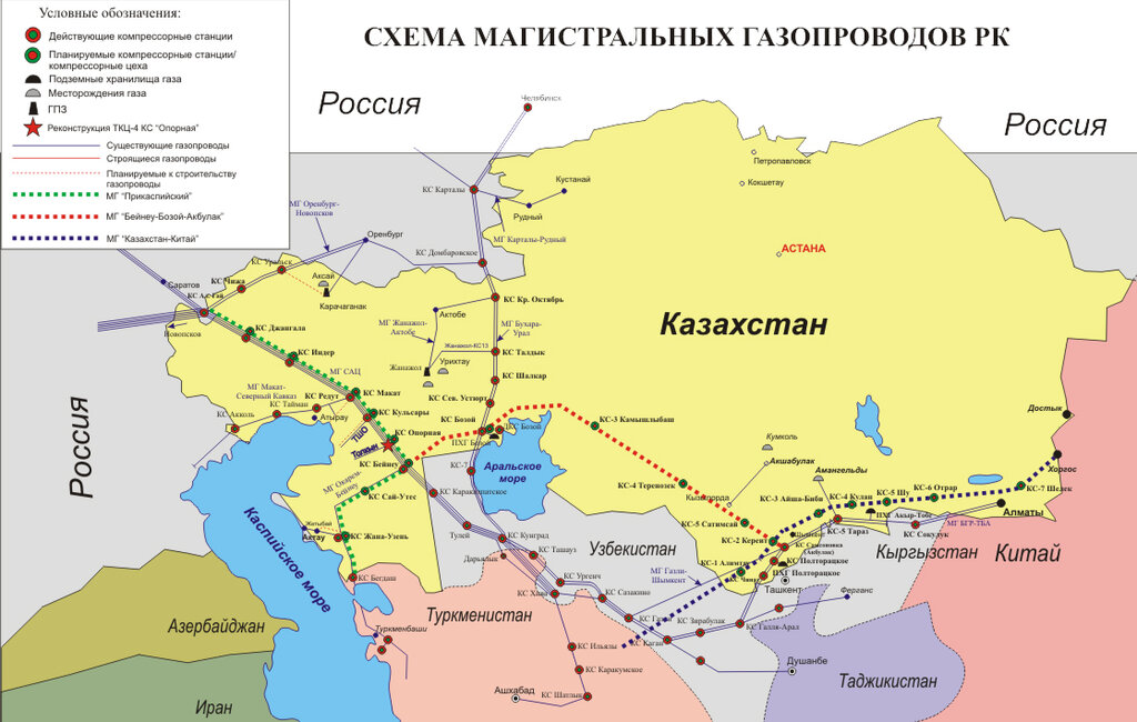Схема газопровода туркменистан китай