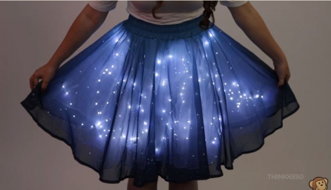 Для тех, кто мечтает о звезде с неба, подойдет эта необычная юбка. Внутри спр