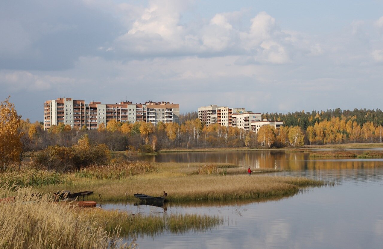 Golden autumn in Ural. Kirovgrad
