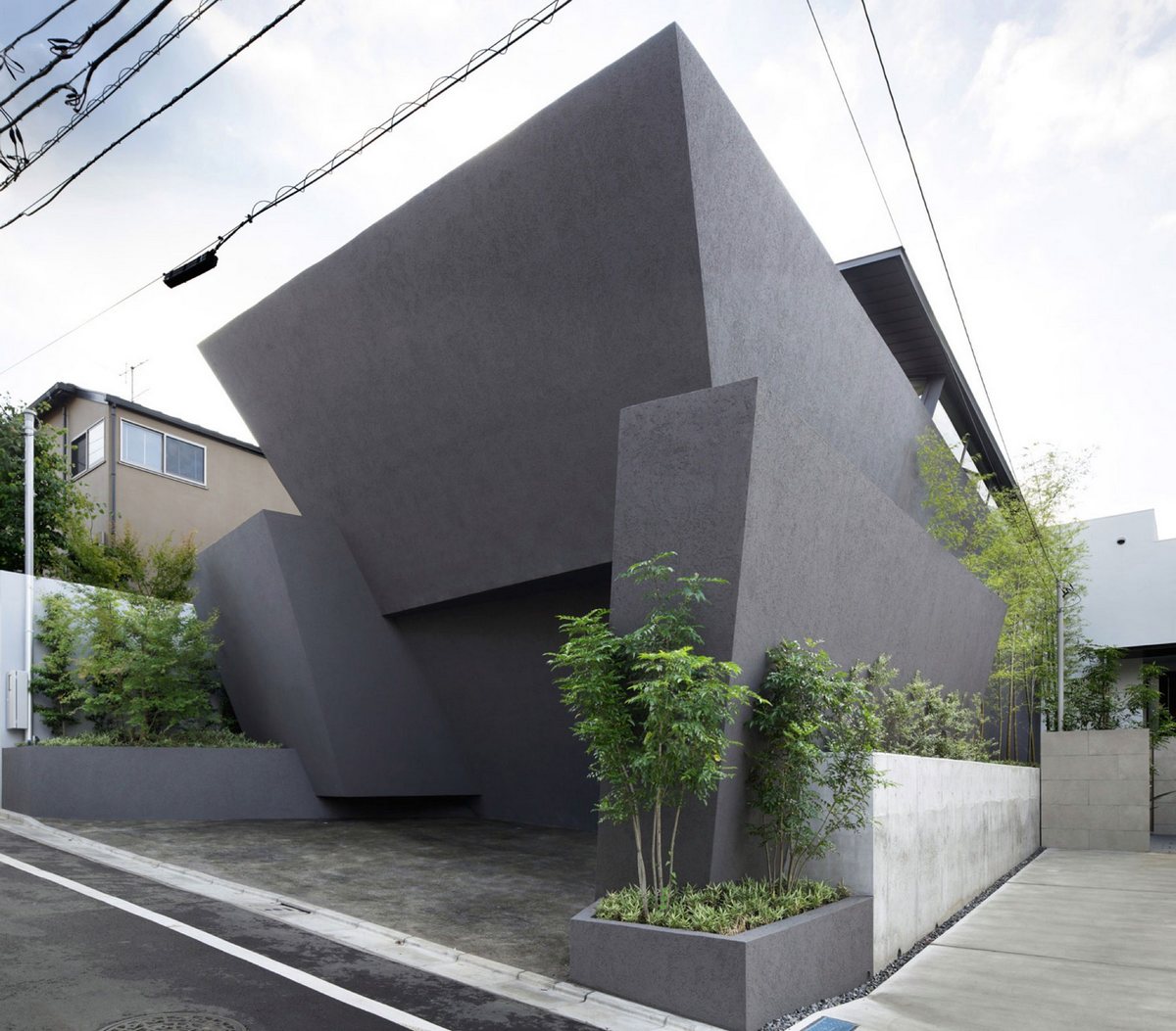 ARTechnic Architects, геометрия частного дома, частный дом в японии, строгий дизайн дома, частные дома в Японии, архитектура Японии 