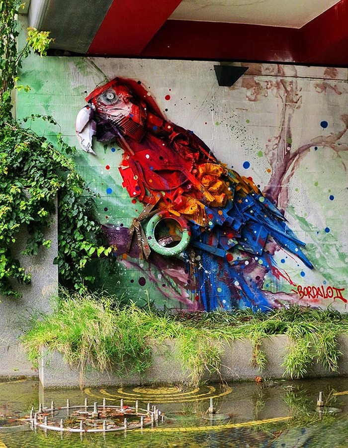 Бордэло Bordalo, превращает, скульптуры, потрясающие, животных, улицах, прямо, творя, мусору, творческое, проблему, превращается, количество, Португальский, художник, взгляде, нашел, применение, творения, Помимо