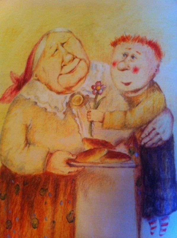 Произведения про бабушек. Рисунок к рассказу бабка. Иллюстрации к рассказу бабушка Никинов. Рассказ про бабушку. Картинка из произведений бабушка с детьми.