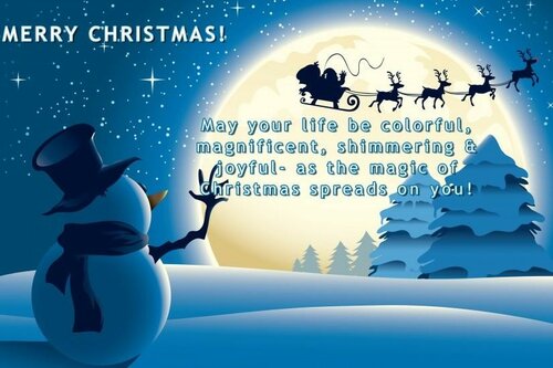 Hermosa postal con el deseo de «feliz navidad» - Gratis de hermosas animadas tarjetas postales con el deseo feliz navidad
