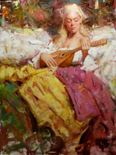 Кевин Байлфусс Девушка, играющая на мандолине