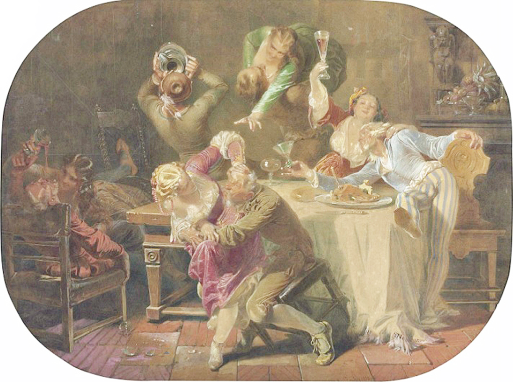 Merrymaking, 1858, Зичи, Михаил Александрович (1827-1906)