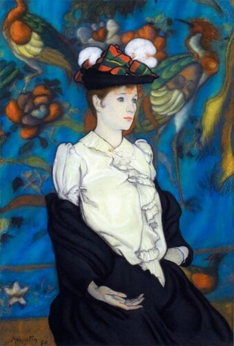 Луи Анкетен (Louis Anquetin) Женщина в шляпе (Джульетта) 1890