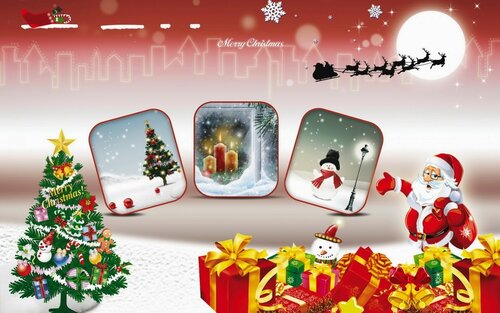 Colorato augurio di buon natale - Gratis bellissime cartoline animate con l'augurio di un Buon Natale
