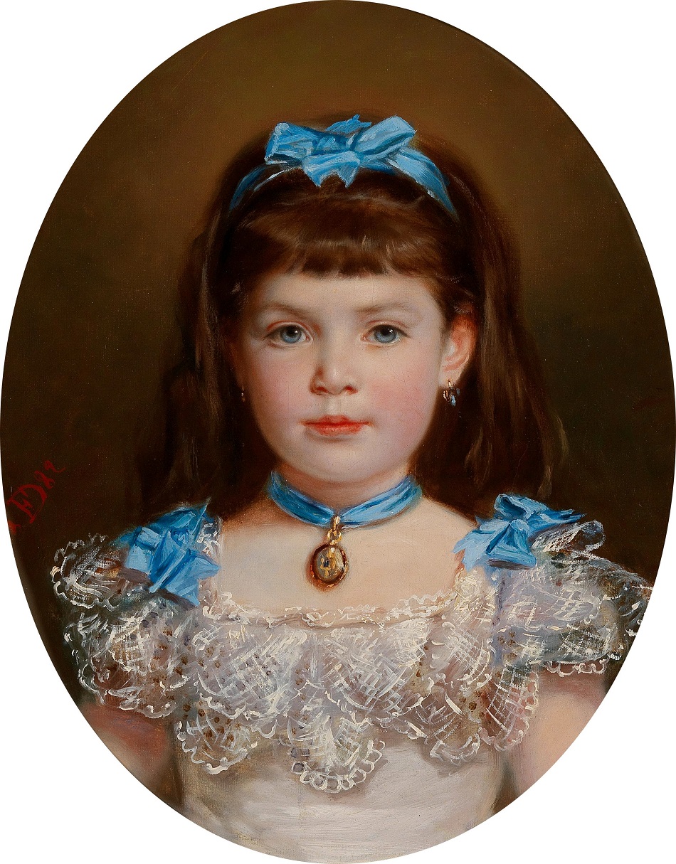Friedrich Deutsch, around 1880 Portrait of a Girl