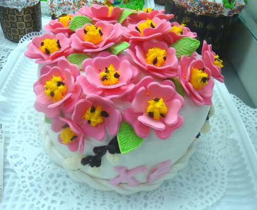 торт цветы
