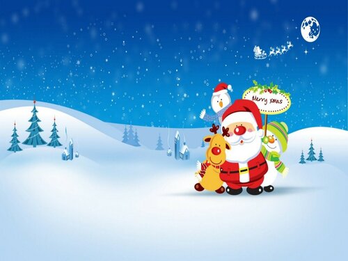 Christmas Card - Free beautiful animated greeting cards with wishes for a happy Christmas
