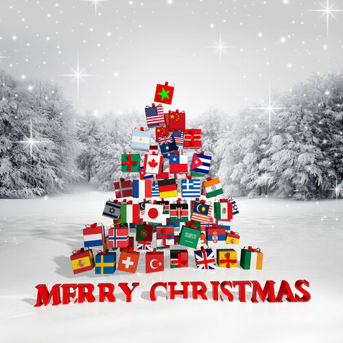 Hermosa postal de «feliz navidad» con sus propias manos - Gratis de hermosas animadas tarjetas postales con el deseo feliz navidad
