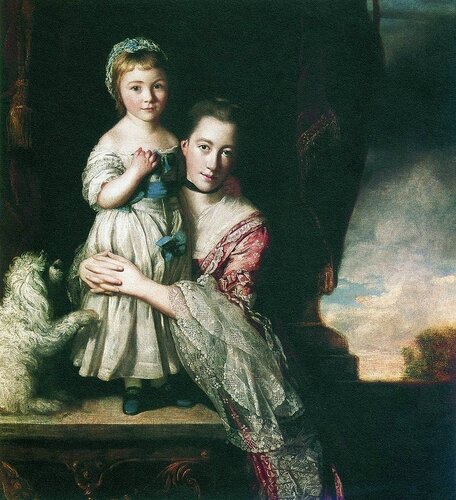 Joshua Reynolds - Georgiana, Countess Spencer, and Her Daughter