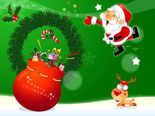 Una maravillosa postal de «feliz navidad» en línea - Gratis de hermosas animadas tarjetas postales con el deseo feliz navidad
