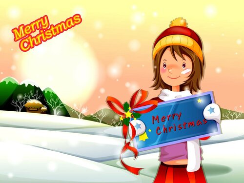Délicieuse image avec le souhait de «joyeux noël» - Gratuites de belles animations des cartes postales avec mes vœux de joyeux Noël
