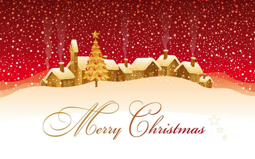 Happy Christmas Day - Free beautiful animated greeting cards with wishes for a happy Christmas
